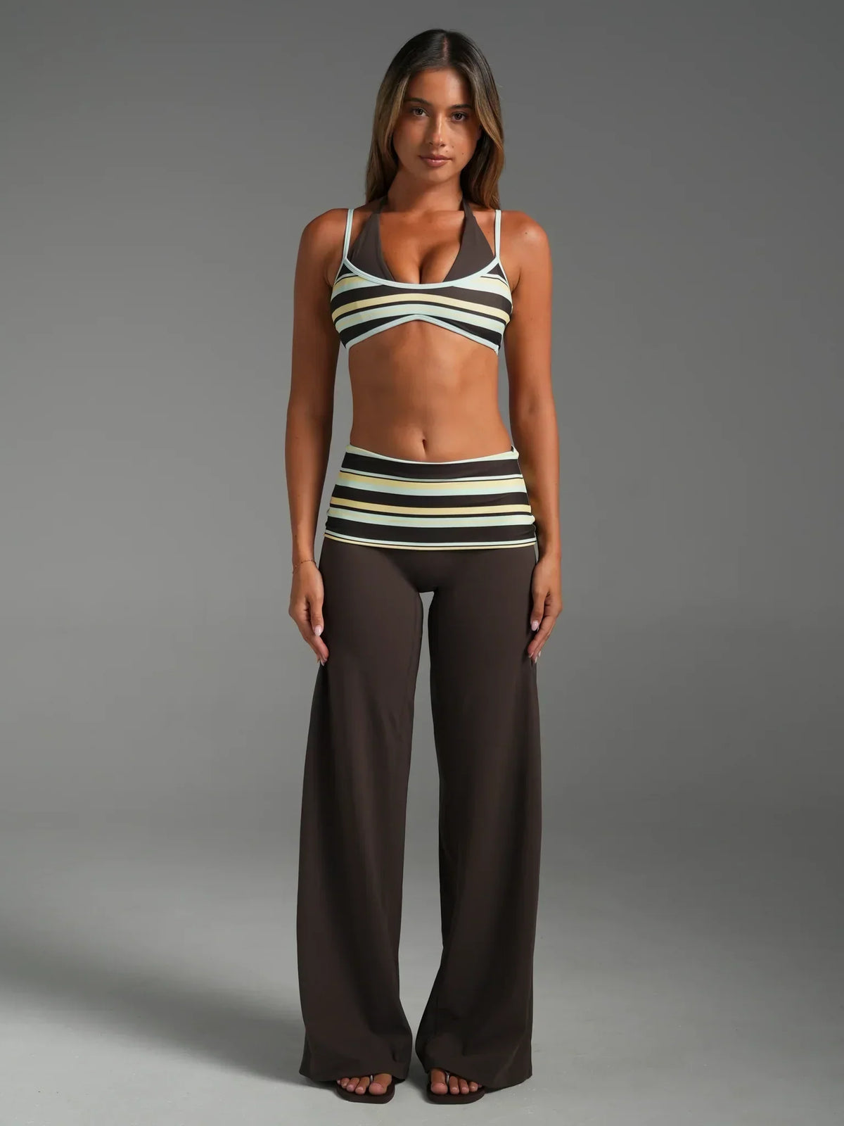 Paradise Stripe Top & Pants Sets
