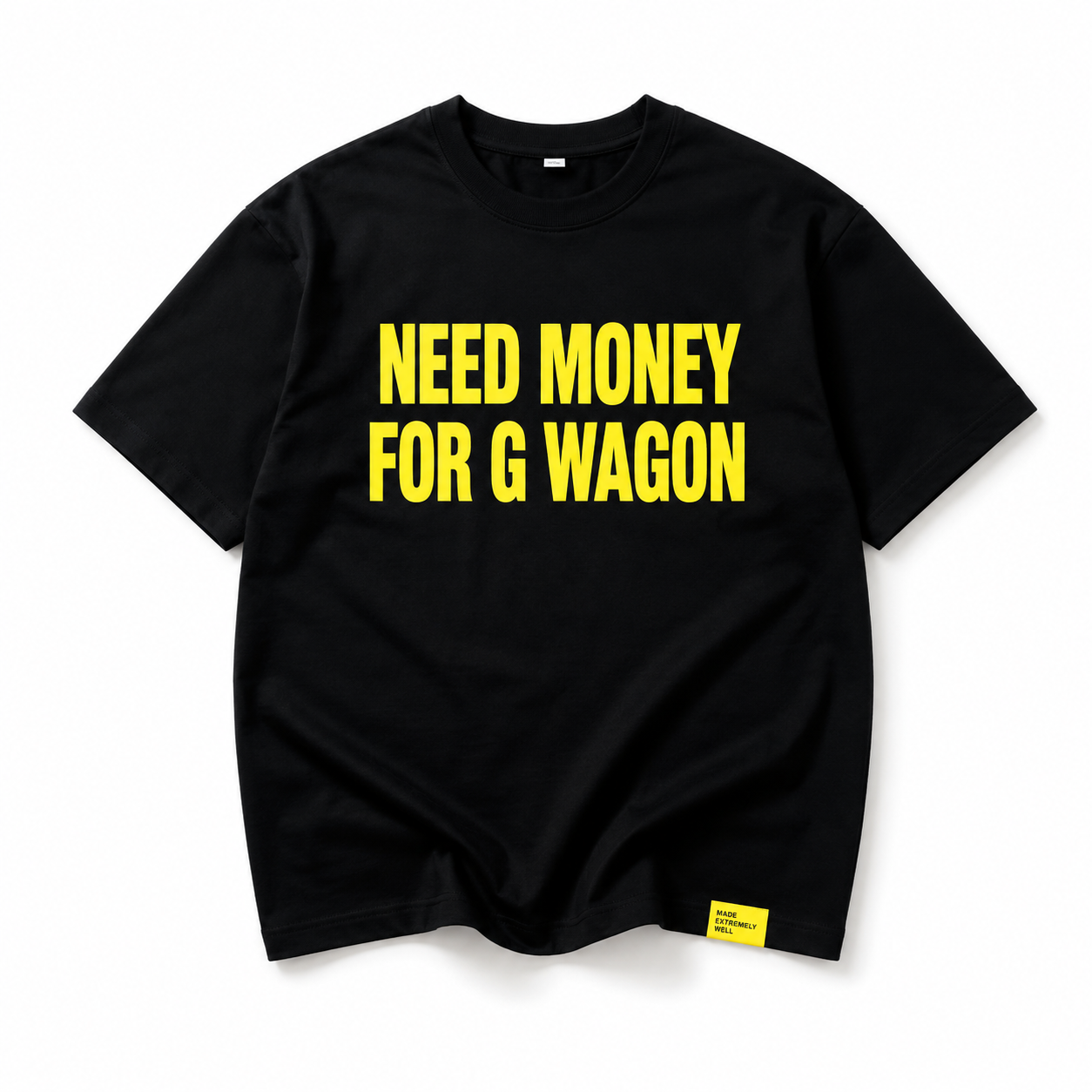 Need Money Graphic Black T-Shirt