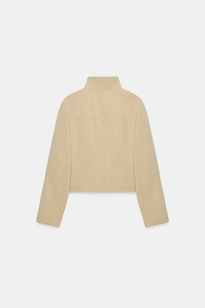 High-Collar Pocket Jacket