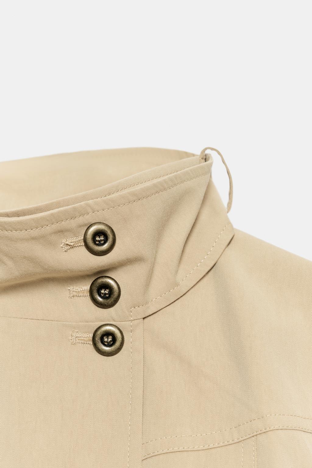 High-Collar Pocket Jacket