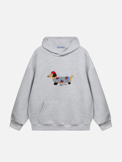 Cartoon Dachshund Hoodie And Sweatpants