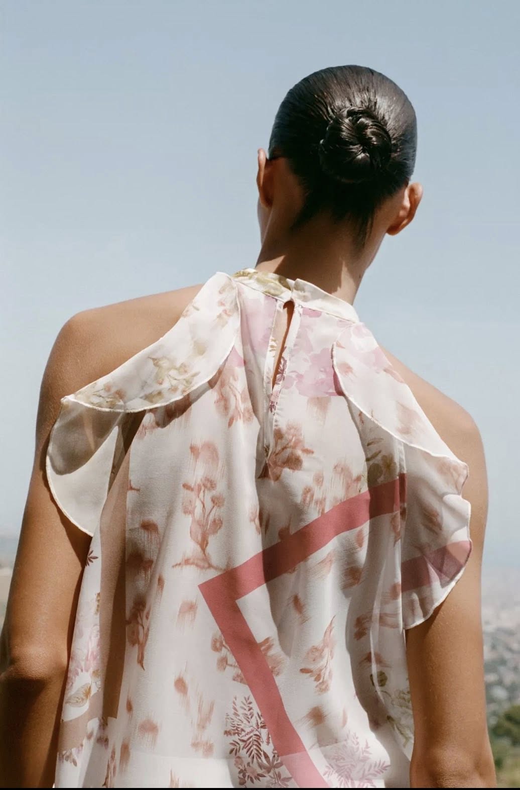 Floral Print Ruffle Top