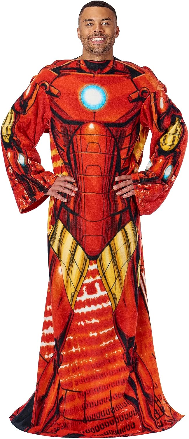 Super Hero Throw Adult Silk Touch Blanket with Sleeves