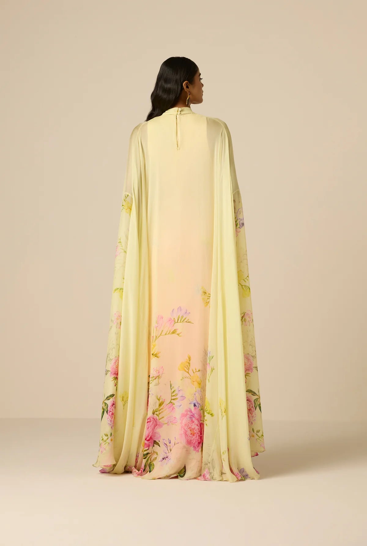 Avya High-Low Cape Dress