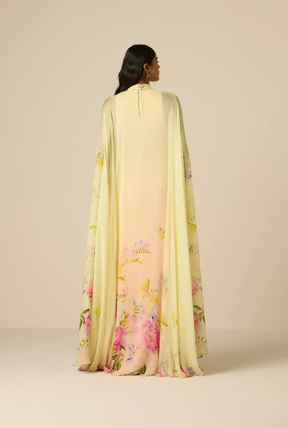 Avya High-Low Cape Dress