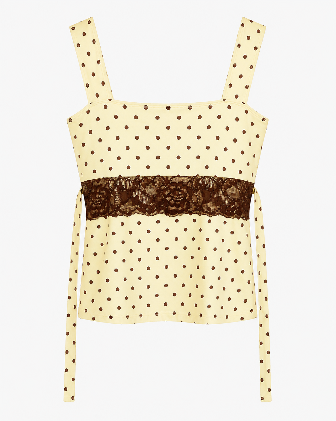 Yellow Polka Dot Summer Camisole