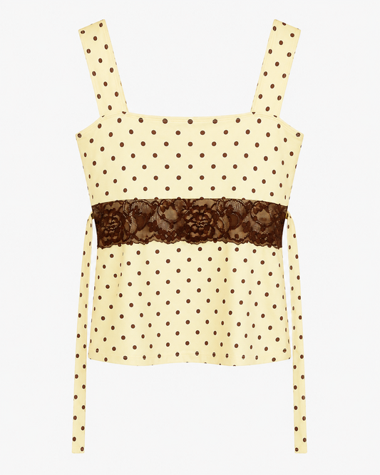 Yellow Polka Dot Summer Camisole