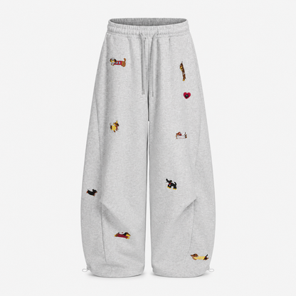 Cartoon Dachshund Hoodie And Sweatpants