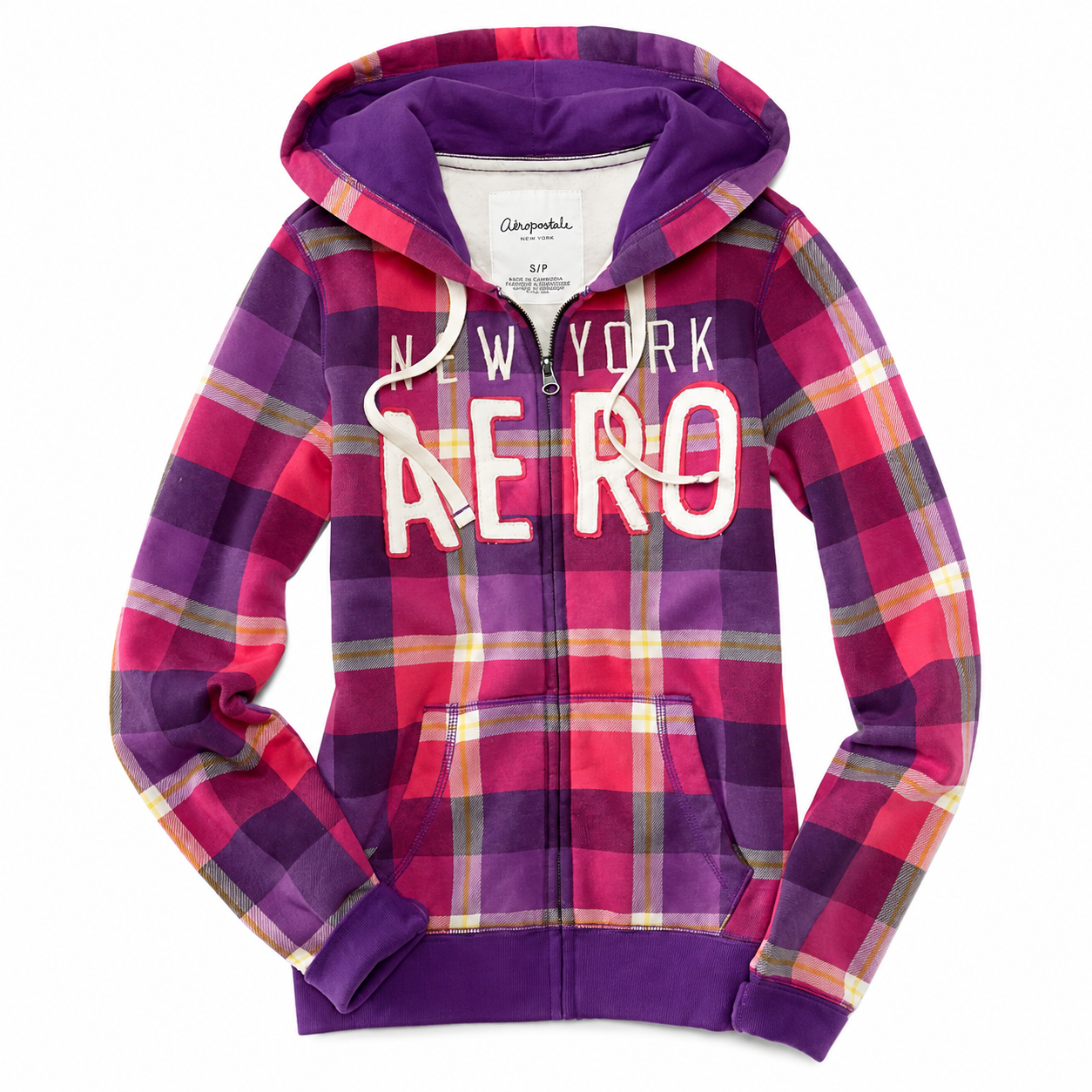 Plaid Zip Hoodie