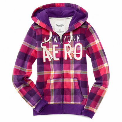 Plaid Zip Hoodie