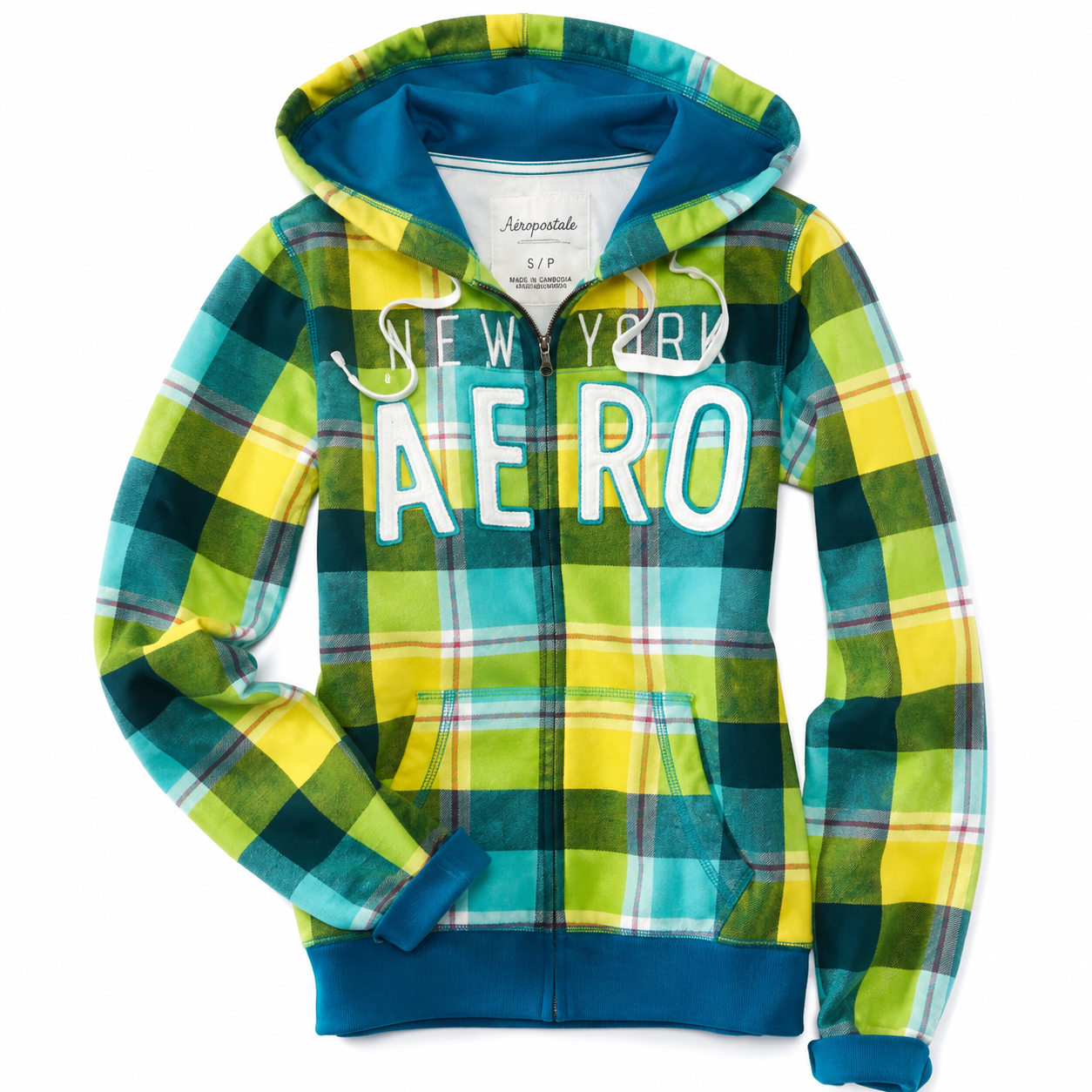 Plaid Zip Hoodie