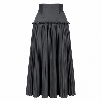 Sculpted Pleat Maxi Skirt
