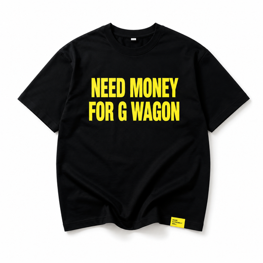 Need Money Graphic Black T-Shirt