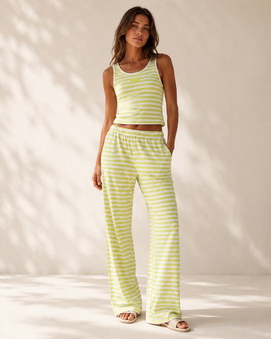 Lime Coast Striped Lounge Set