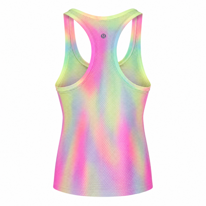 Swiftly Tech Psychedelic Rainbow Racerback Tank