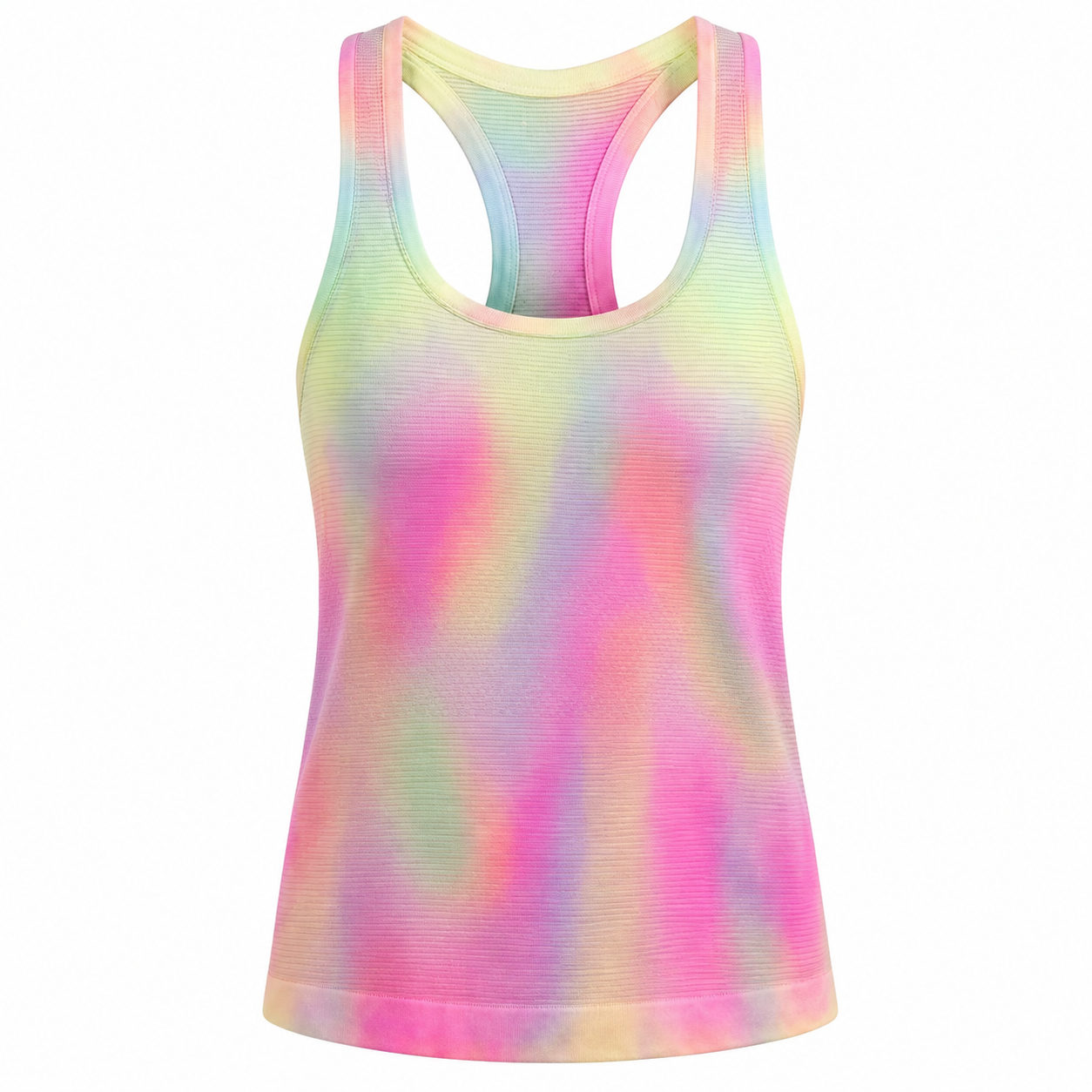 Swiftly Tech Psychedelic Rainbow Racerback Tank