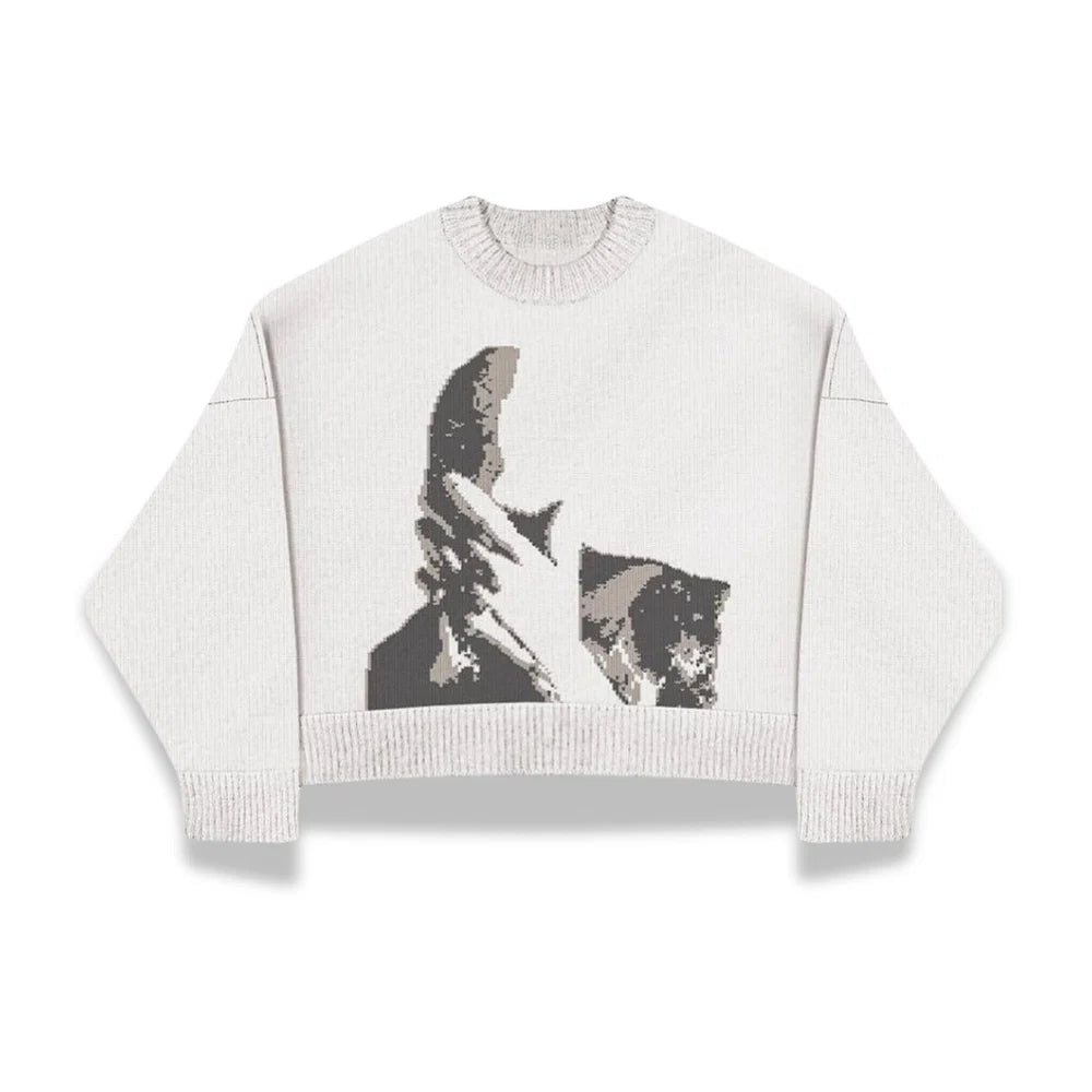 Life Hidden Face Knit Sweater