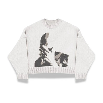 Life Hidden Face Knit Sweater