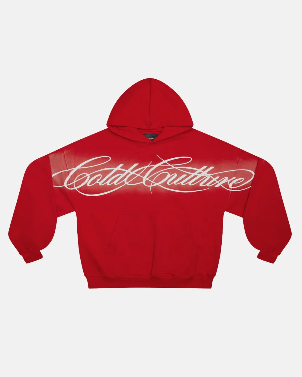 Crossed Script Hoodie Red