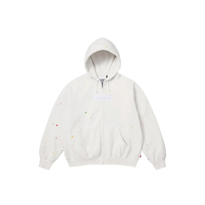 Logo Zip Up Hooded Sweatshirt